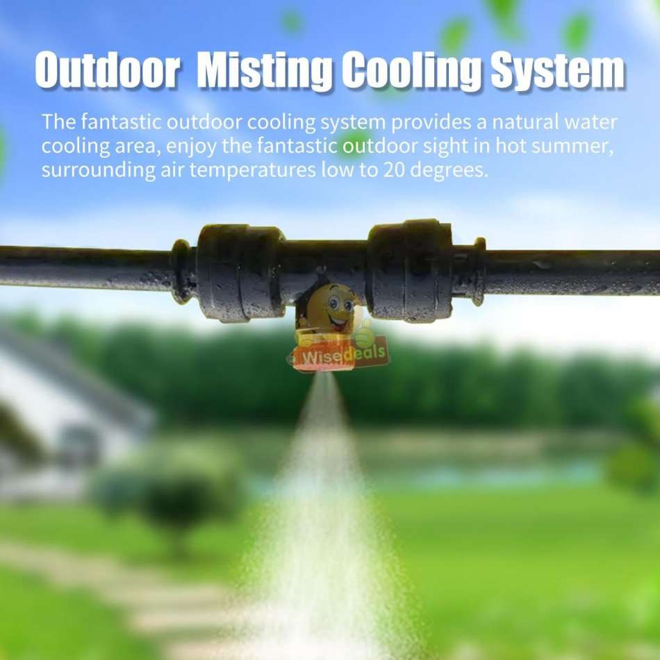 Pre-assembled Outdoor Misting / Irrigation System with Premium Brass Nozzles for outdoor Cooling
