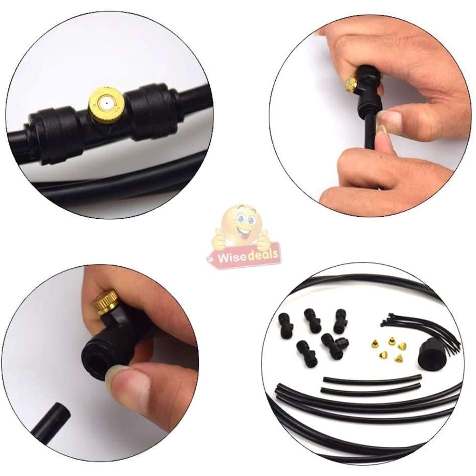 Pre-assembled Outdoor Misting / Irrigation System with Premium Brass Nozzles for outdoor Cooling