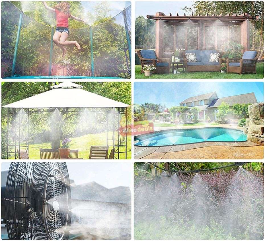 Pre-assembled Outdoor Misting / Irrigation System with Premium Brass Nozzles for outdoor Cooling