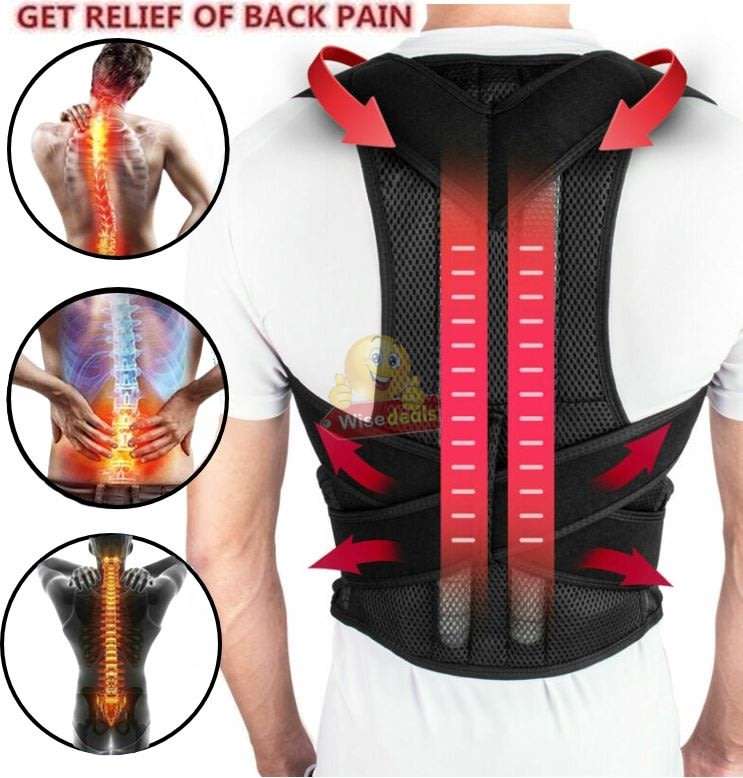 Back Support & Posture Corrector Brace, Ease the pain of Middle and Upper Back and more