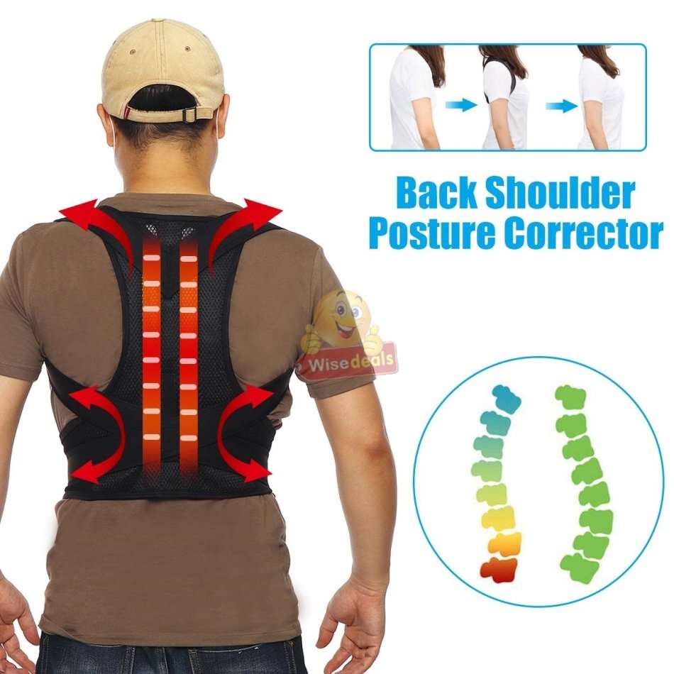 Back Support & Posture Corrector Brace, Ease the pain of Middle and Upper Back and more