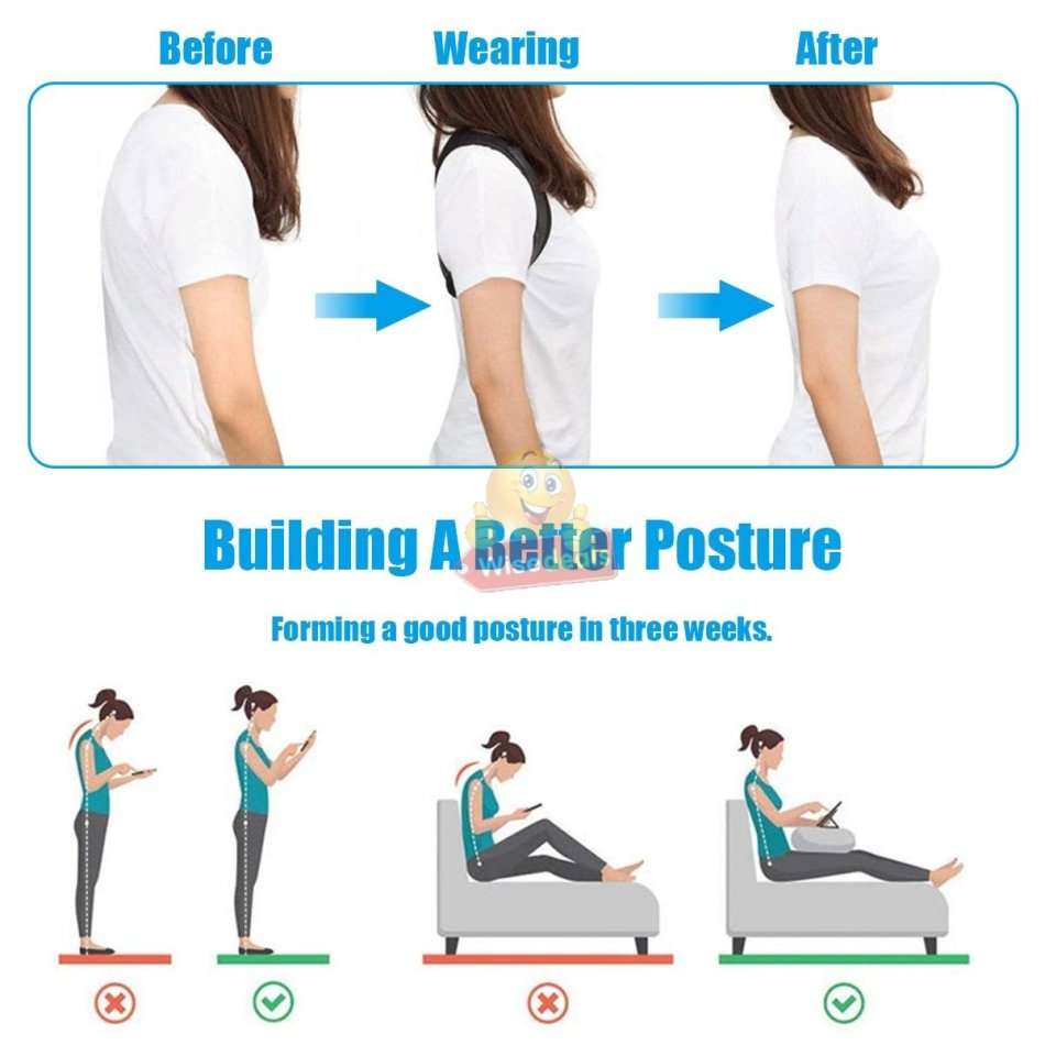 Back Support & Posture Corrector Brace, Ease the pain of Middle and Upper Back and more