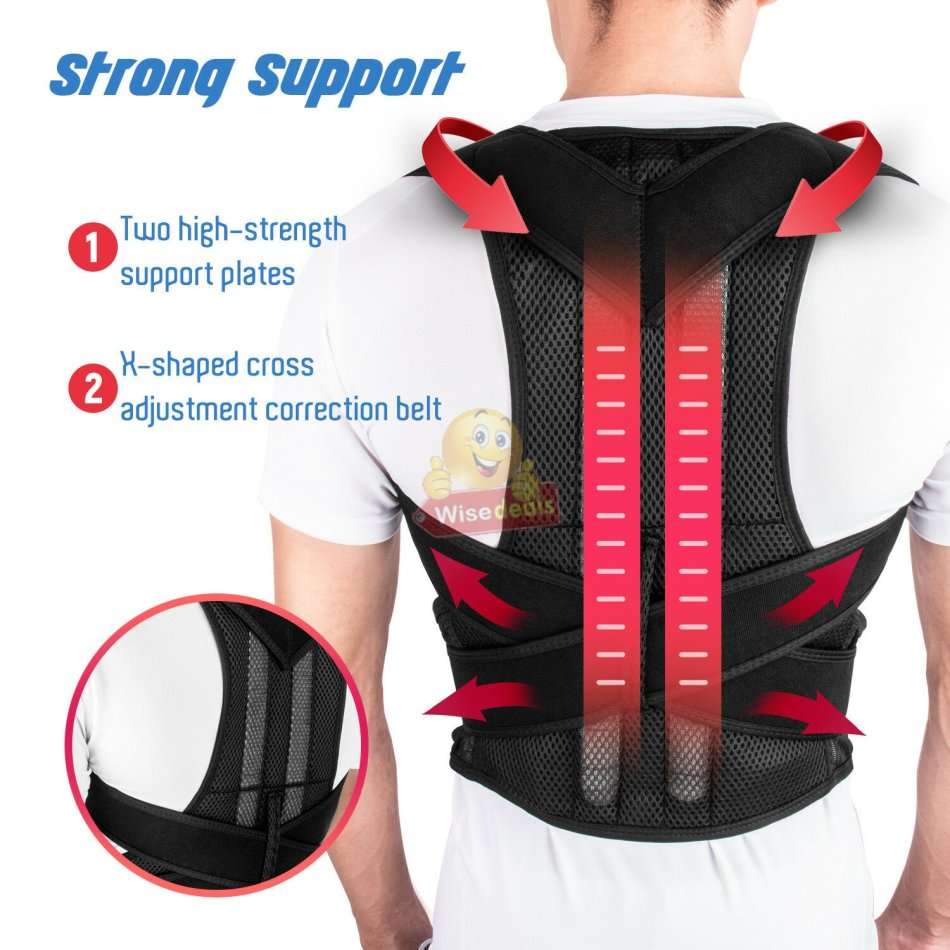 Back Support & Posture Corrector Brace, Ease the pain of Middle and Upper Back and more