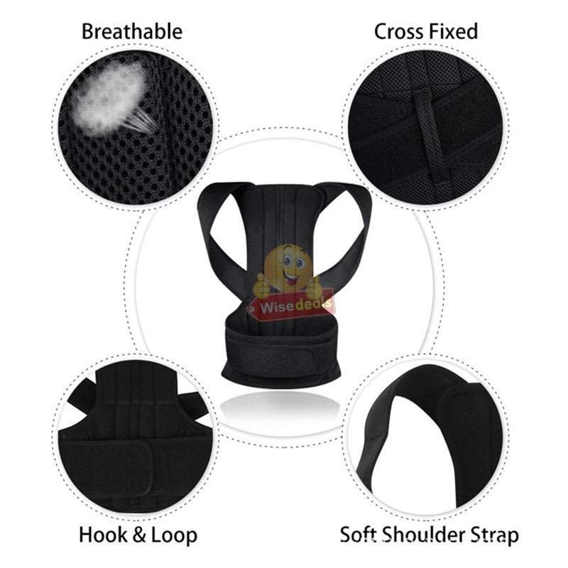 Back Support & Posture Corrector Brace, Ease the pain of Middle and Upper Back and more
