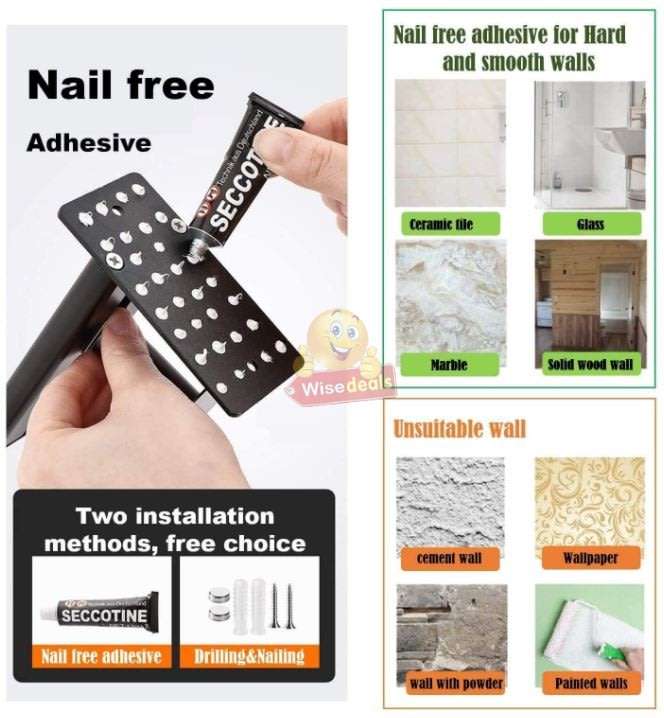 360° Rotating Aluminum Wall Mounted Hanging 8 Hook Set, Great Organizer and Space Saver