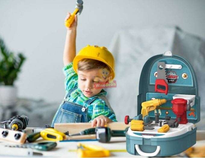 The Worker Tool Set Backpack for your Little one who loves to assist Dad with Fixing and Building