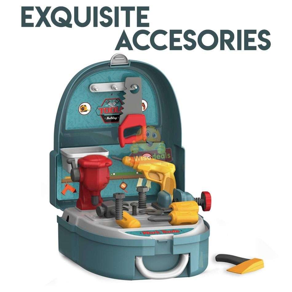 The Worker Tool Set Backpack for your Little one who loves to assist Dad with Fixing and Building