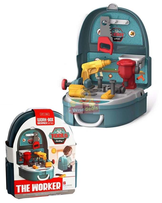 The Worker Tool Set Backpack for your Little one who loves to assist Dad with Fixing and Building
