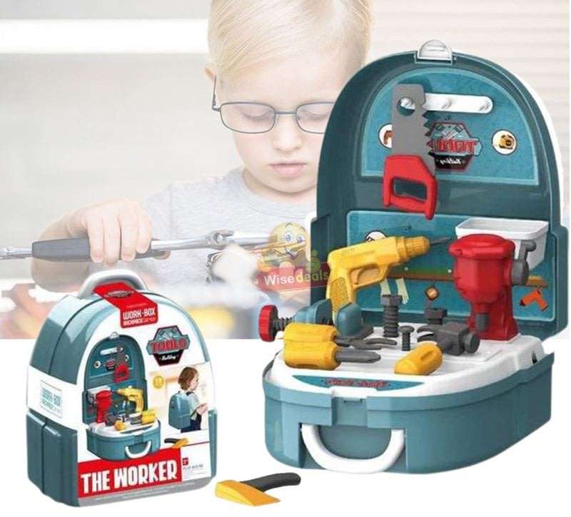 The Worker Tool Set Backpack for your Little one who loves to assist Dad with Fixing and Building