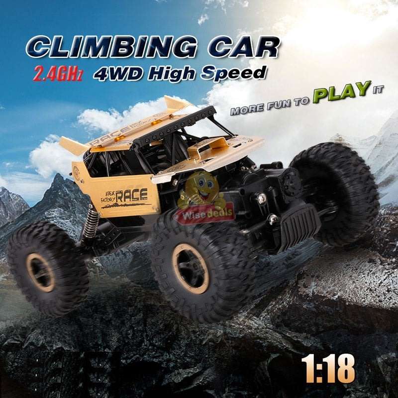 RC Rock Crawler  4WD, Shock Absorbers, Conquer all terrain, 45° Slope Climbing, Powerful & Fast
