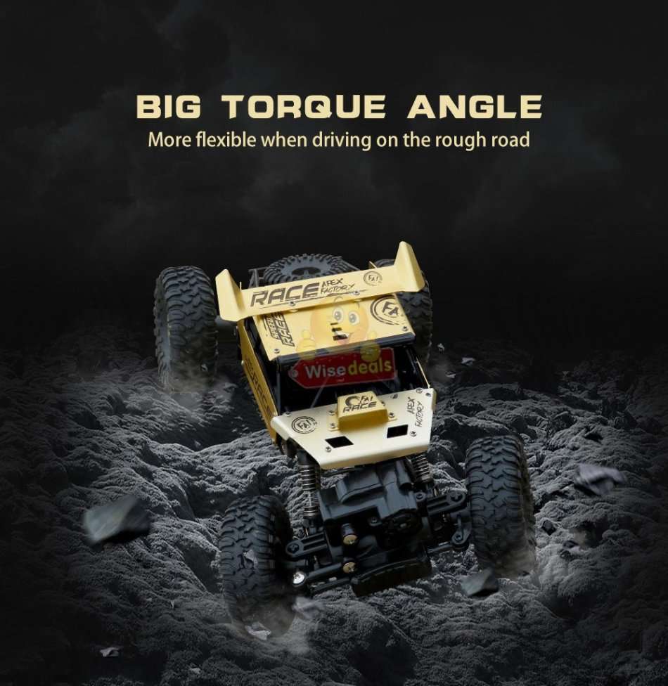 RC Rock Crawler  4WD, Shock Absorbers, Conquer all terrain, 45° Slope Climbing, Powerful & Fast