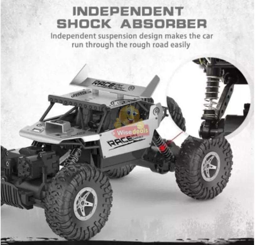 RC Rock Crawler  4WD, Shock Absorbers, Conquer all terrain, 45° Slope Climbing, Powerful & Fast