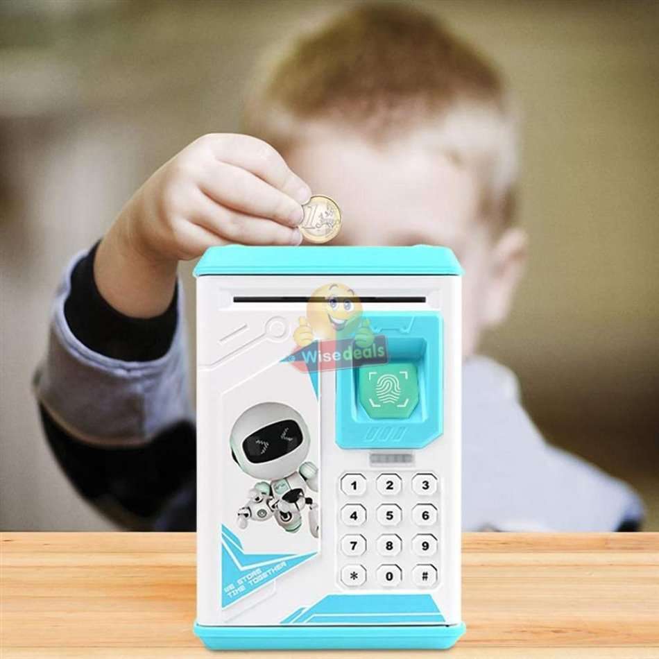 Robot ATM Password & Fingerprint Money Box with Music - Encourage Children to Save Money