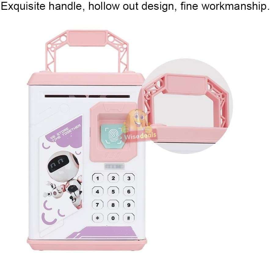 Robot ATM Password & Fingerprint Money Box with Music - Encourage Children to Save Money