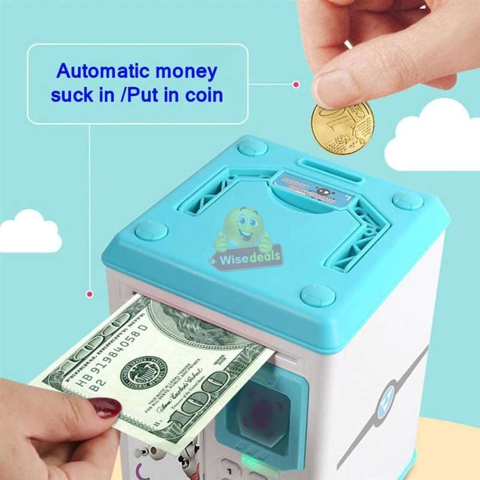 Robot ATM Password & Fingerprint Money Box with Music - Encourage Children to Save Money