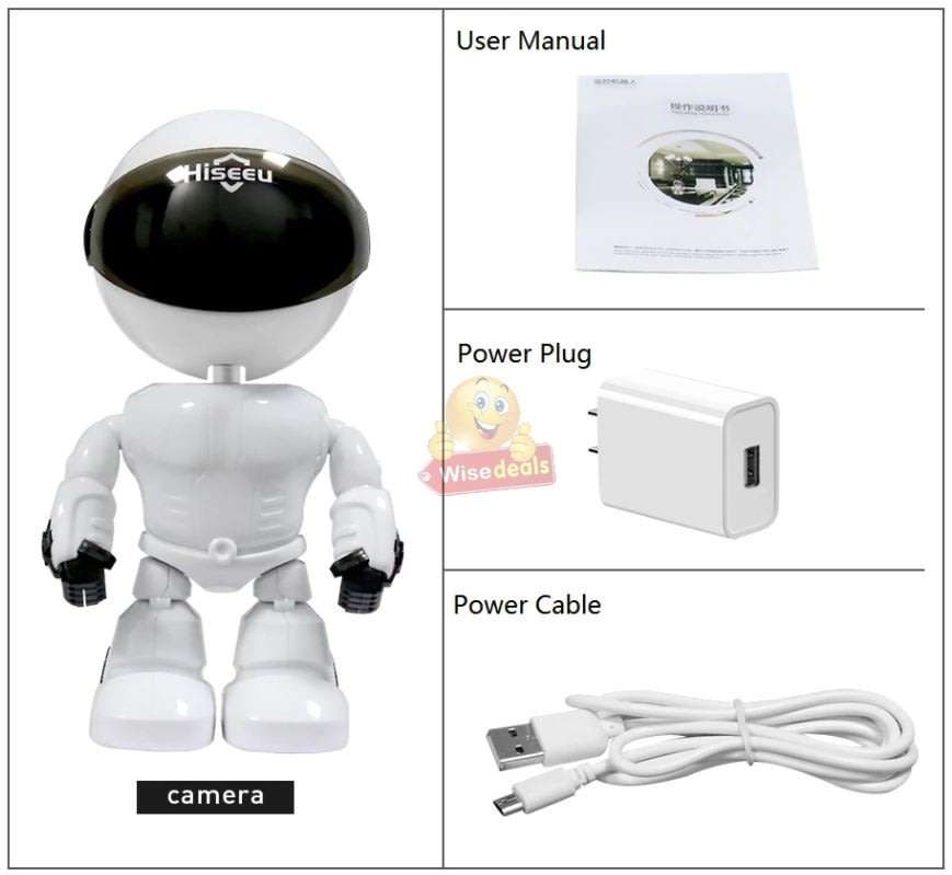 Wireless ROBOT WIFI IP Security Surveillance Camera, Motion Detection, Two way Talk, Tracking...