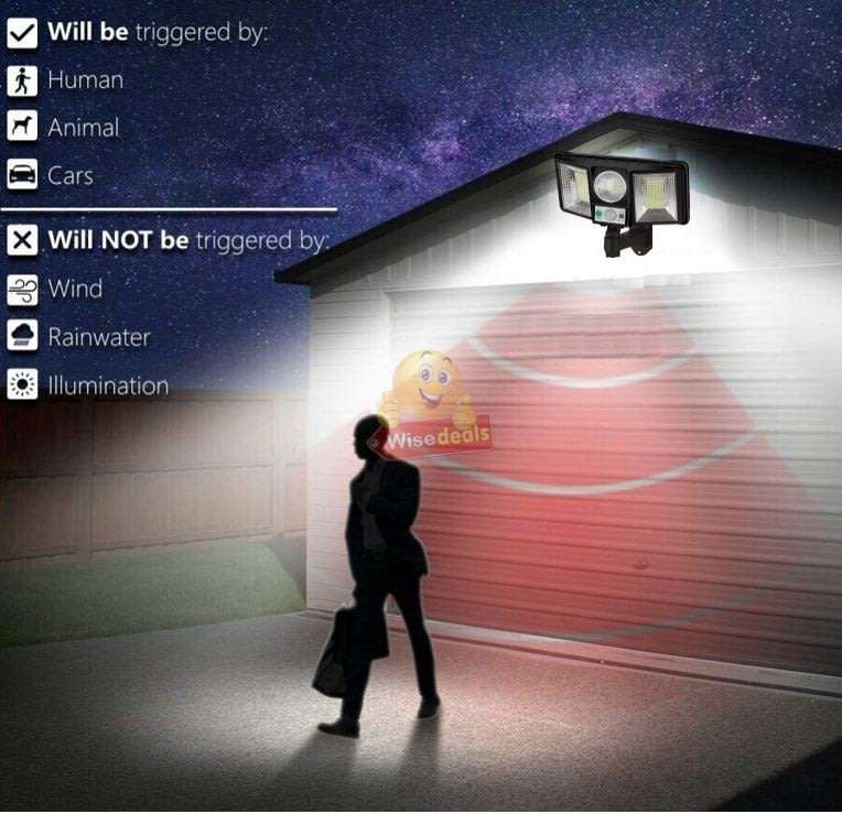 Super Bright 137 LED Solar Flood Light, 2400mAh Large Solar Rechargeable Battery, Waterproof etc