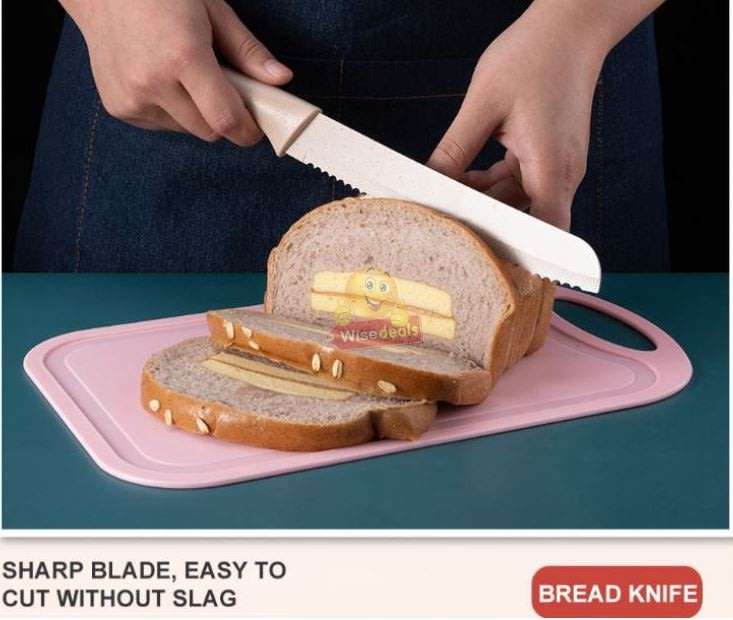 6 Pcs Corrugated Kitchen Knife Set, Super Sharp, Durable Coating, Tarnish and Rust Resistant