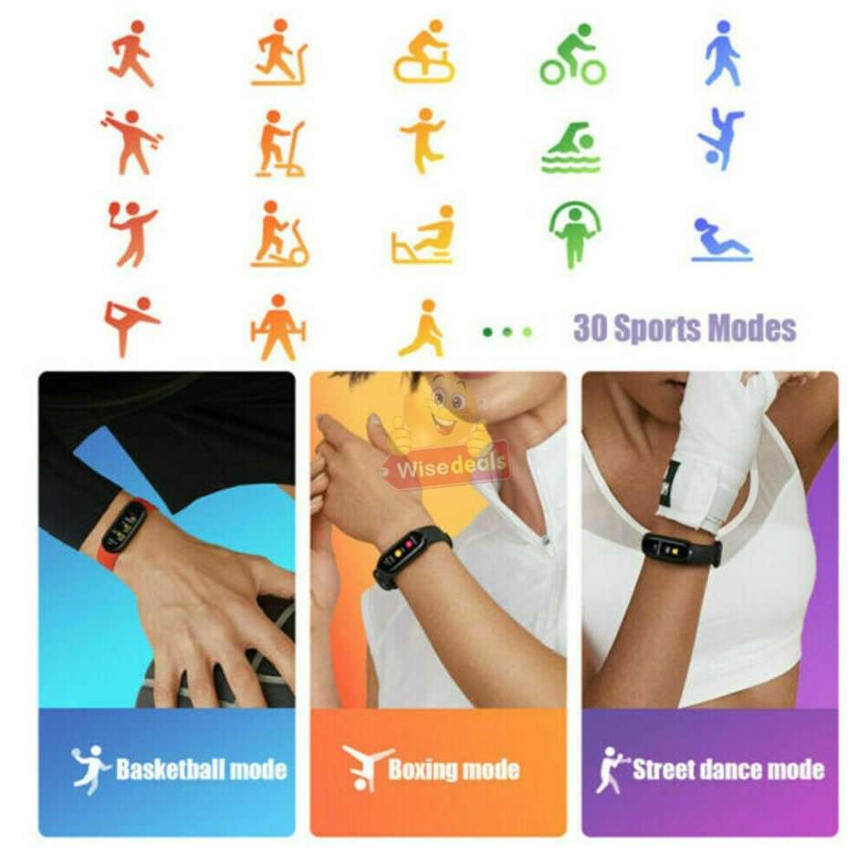 Bluetooth Fitness Watch - Monitor Heart Rate, Blood Pressure, Blood Oxygen, Sport, Calorie, Distance