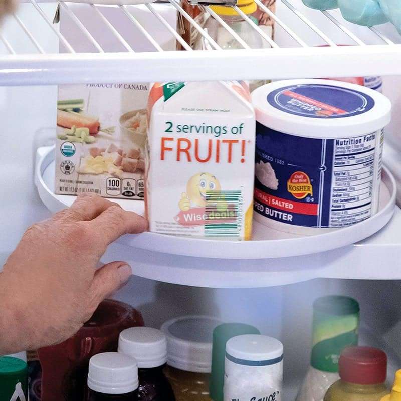 Instant 360° Rotating Shelf with Gripology Suction System, Space Saver, No Tools, No Assembly