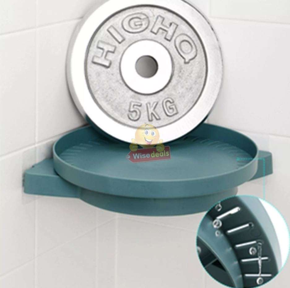 Instant 360° Rotating Shelf with Gripology Suction System, Space Saver, No Tools, No Assembly
