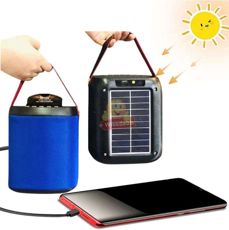 Wireless Bluetooth SOLAR Radio Speaker with Build-In Mic, Support SD Card, USB, AUX