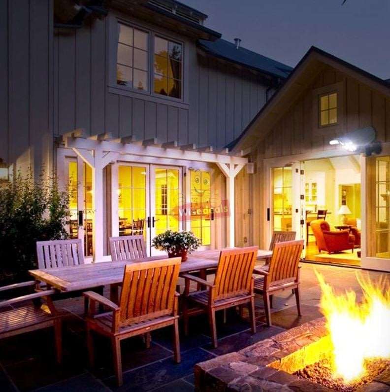 77 COB Solar Motion Sensor Flood Light with, 3 Setting Modes, Waterproof, Rechargeable battery etc.