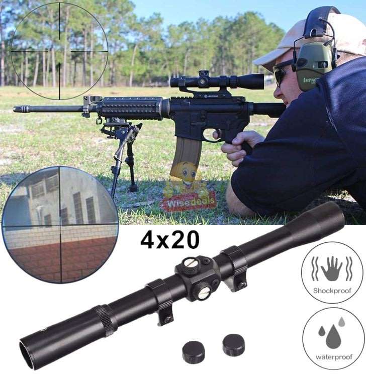 4 X 20 Rifle Scope  Fast and Accurate for Target Shooting, Small game or Vermin Hunting
