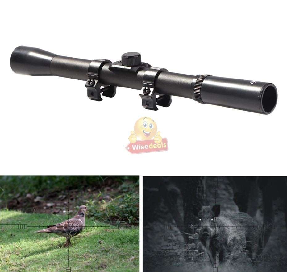 4 X 20 Rifle Scope  Fast and Accurate for Target Shooting, Small game or Vermin Hunting