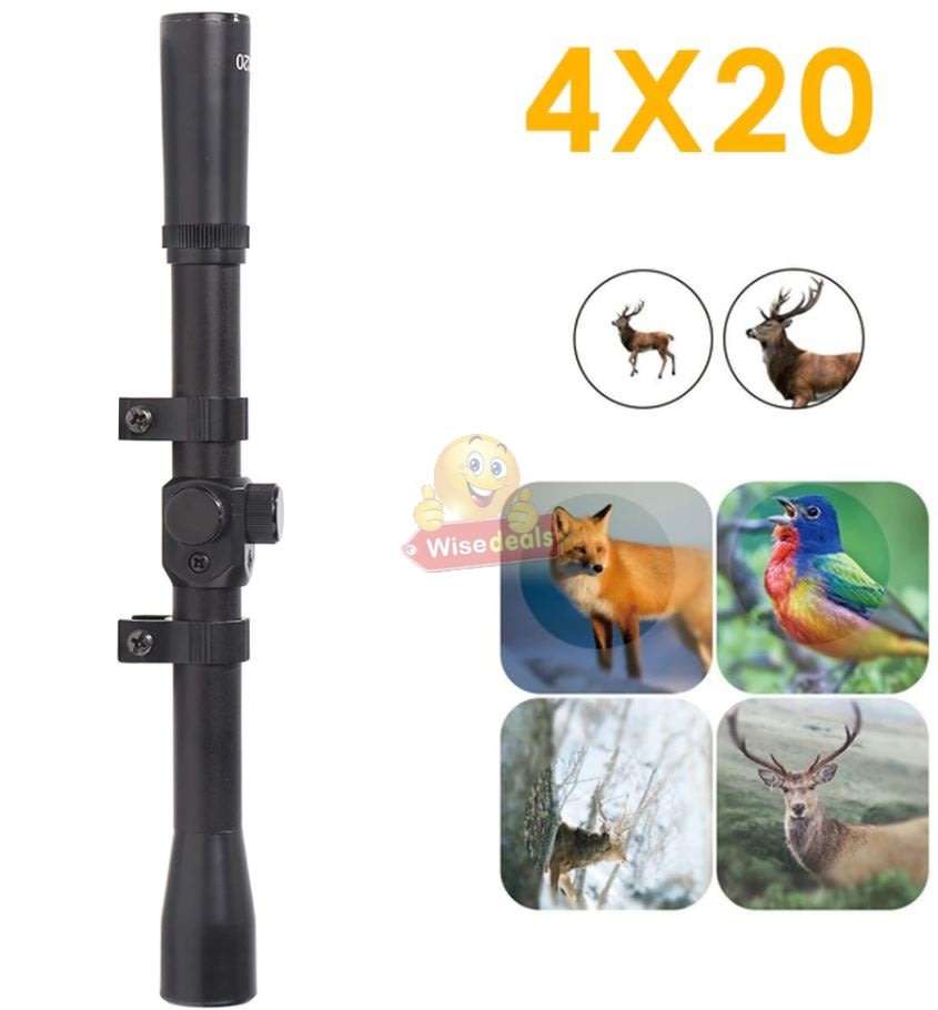 4 X 20 Rifle Scope  Fast and Accurate for Target Shooting, Small game or Vermin Hunting