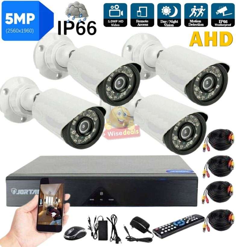 AHD 5MP CCTV Surveillance 4 Channel CCTV Camera Kit Waterproof with WIFI & 3G Viewing