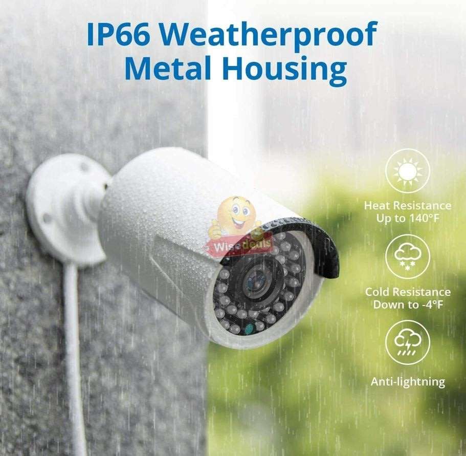 AHD 5MP CCTV Surveillance 4 Channel CCTV Camera Kit Waterproof with WIFI & 3G Viewing