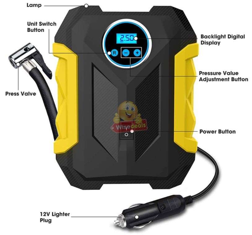 LCD Display Air Pump with 3 Nozzles