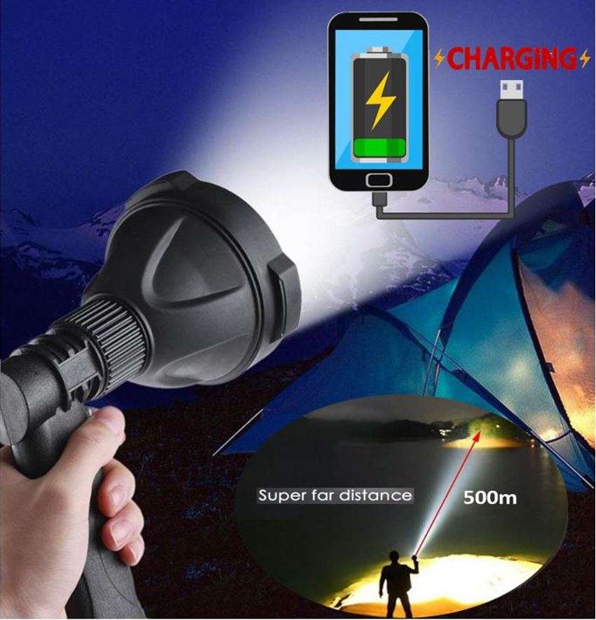 4000mAh LED Pistol Flash Light