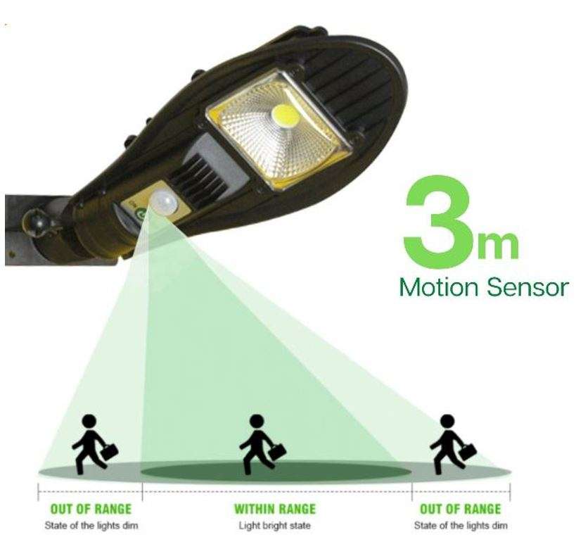Solar Sensor Street Light, 100W