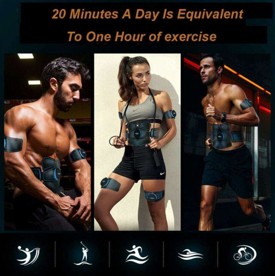 Wireless Electronic EMS 6 Pack Abs Muscle Simulator Kit