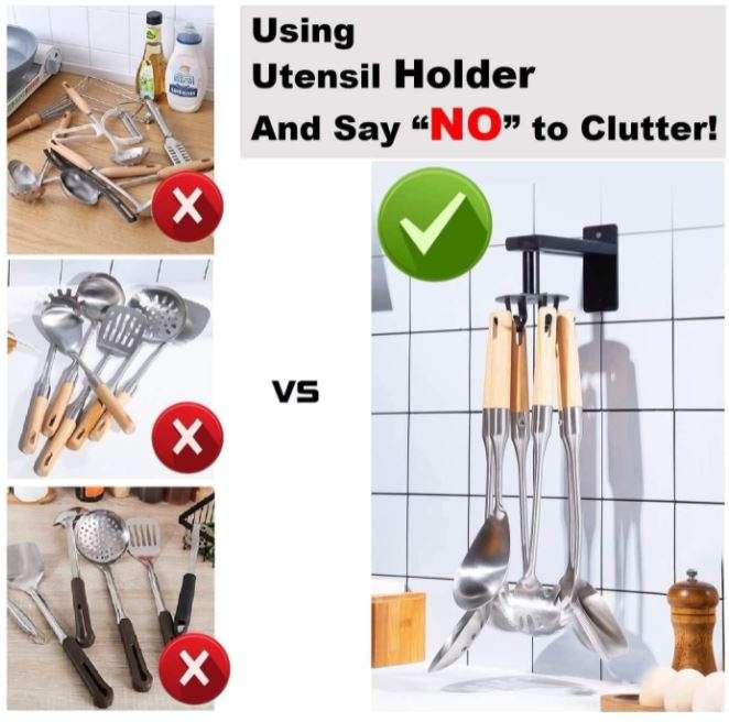 360° Rotating Aluminum Wall Mounted Hanging 8 Hook Set