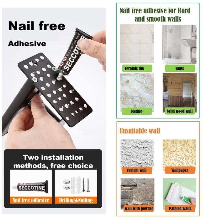 360° Rotating Aluminum Wall Mounted Hanging 8 Hook Set