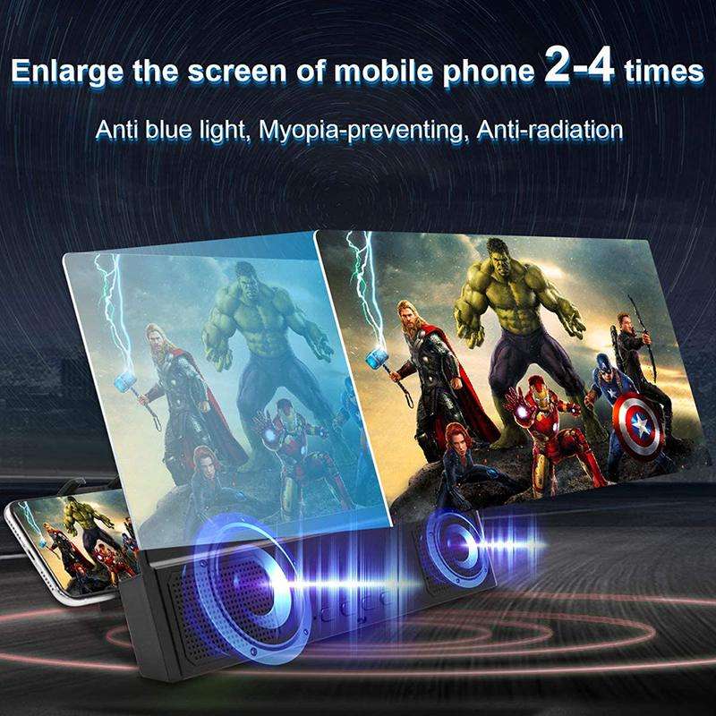 Bluetooth Speaker with Phone Screen Magnifier