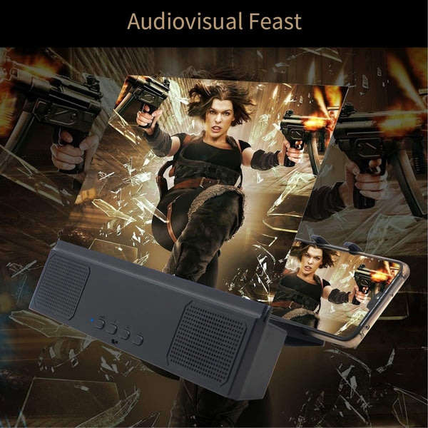Bluetooth Speaker with Phone Screen Magnifier