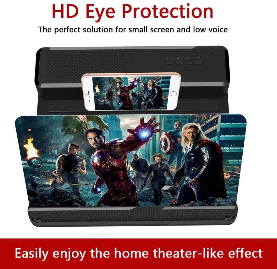 Bluetooth Speaker with Phone Screen Magnifier