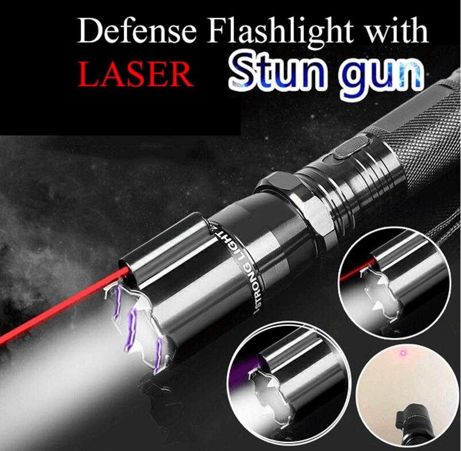 3-IN-1 Laser Stun Gun Flash Light