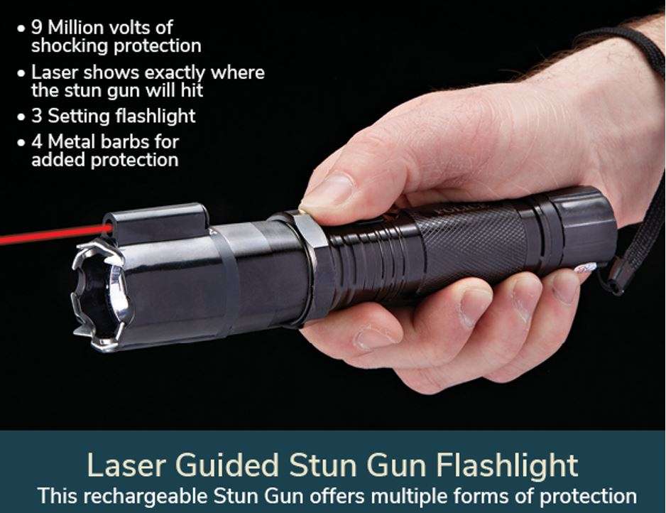 3-IN-1 Laser Stun Gun Flash Light