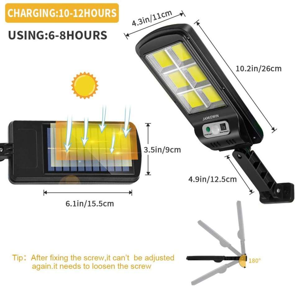 COB LED Solar Street Light with Remote Control