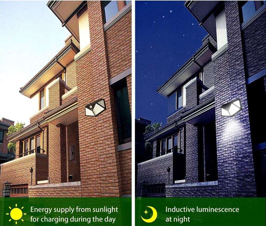 100 LED Solar Sensor Wall Light