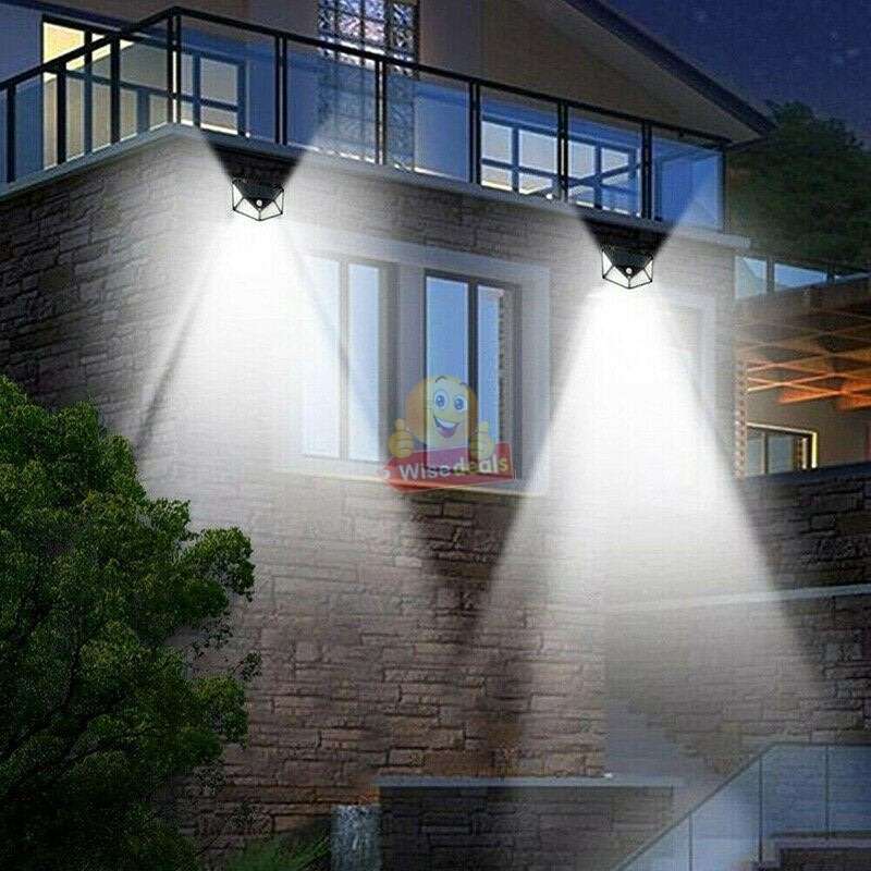 Super Bright 100 LED Solar Sensor Wall Light with 3 Setting Modes