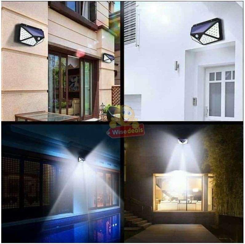 Super Bright 100 LED Solar Sensor Wall Light with 3 Setting Modes