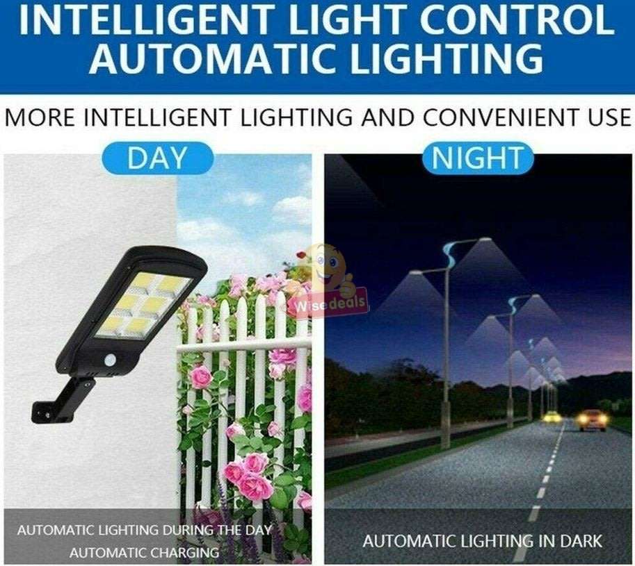 Super Bright 100 LED Solar Sensor Wall Light with 3 Setting Modes