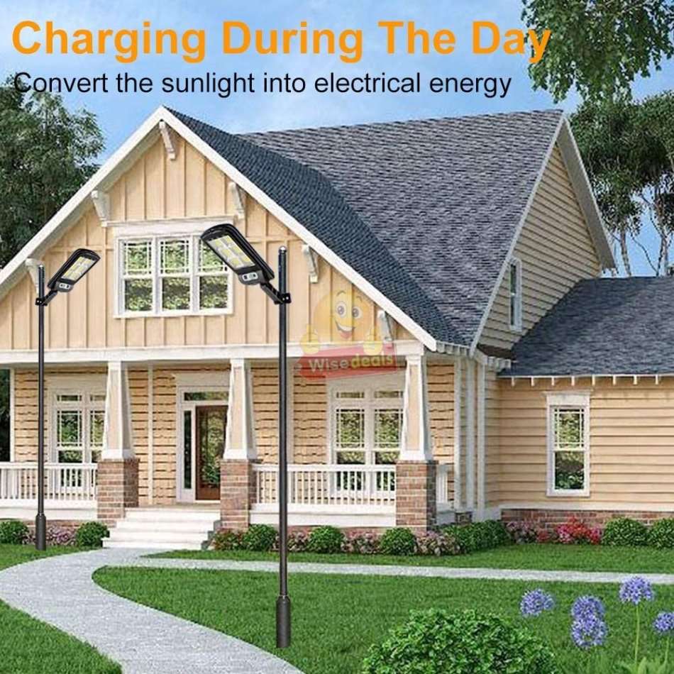 Super Bright 100 LED Solar Sensor Wall Light with 3 Setting Modes