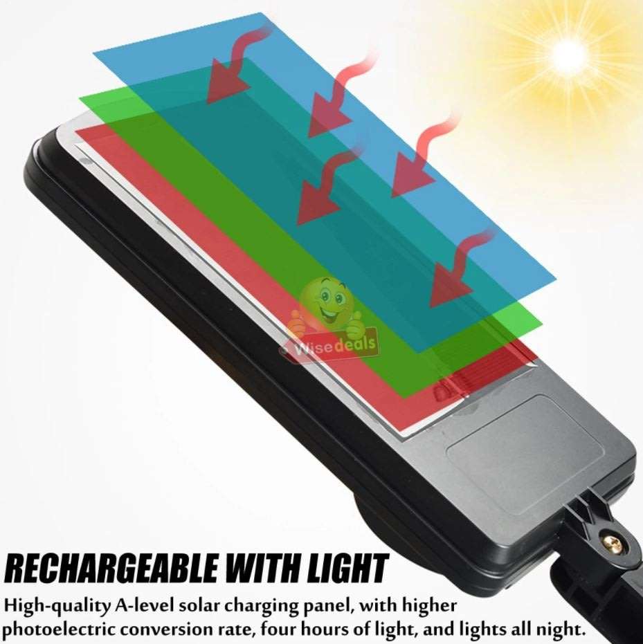 Super Bright 100 LED Solar Sensor Wall Light with 3 Setting Modes